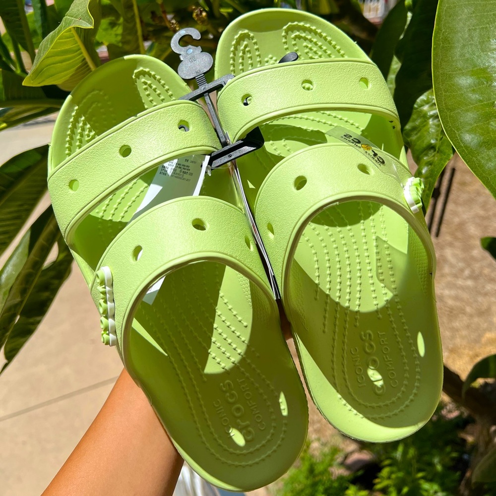 Lime Green Crocs Sz W9 / M 7